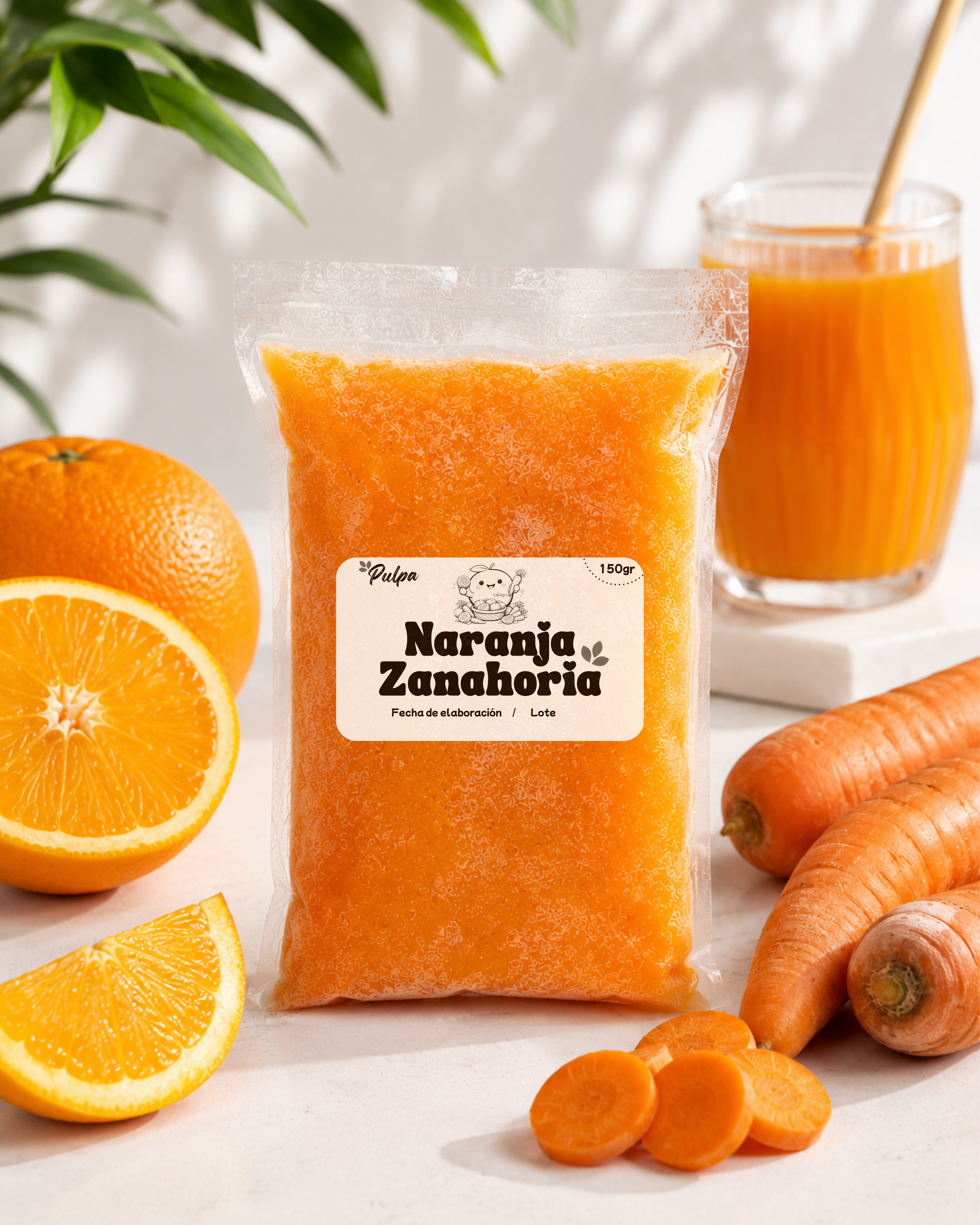 Pulpa Naranja-Zanahoria 150gr.