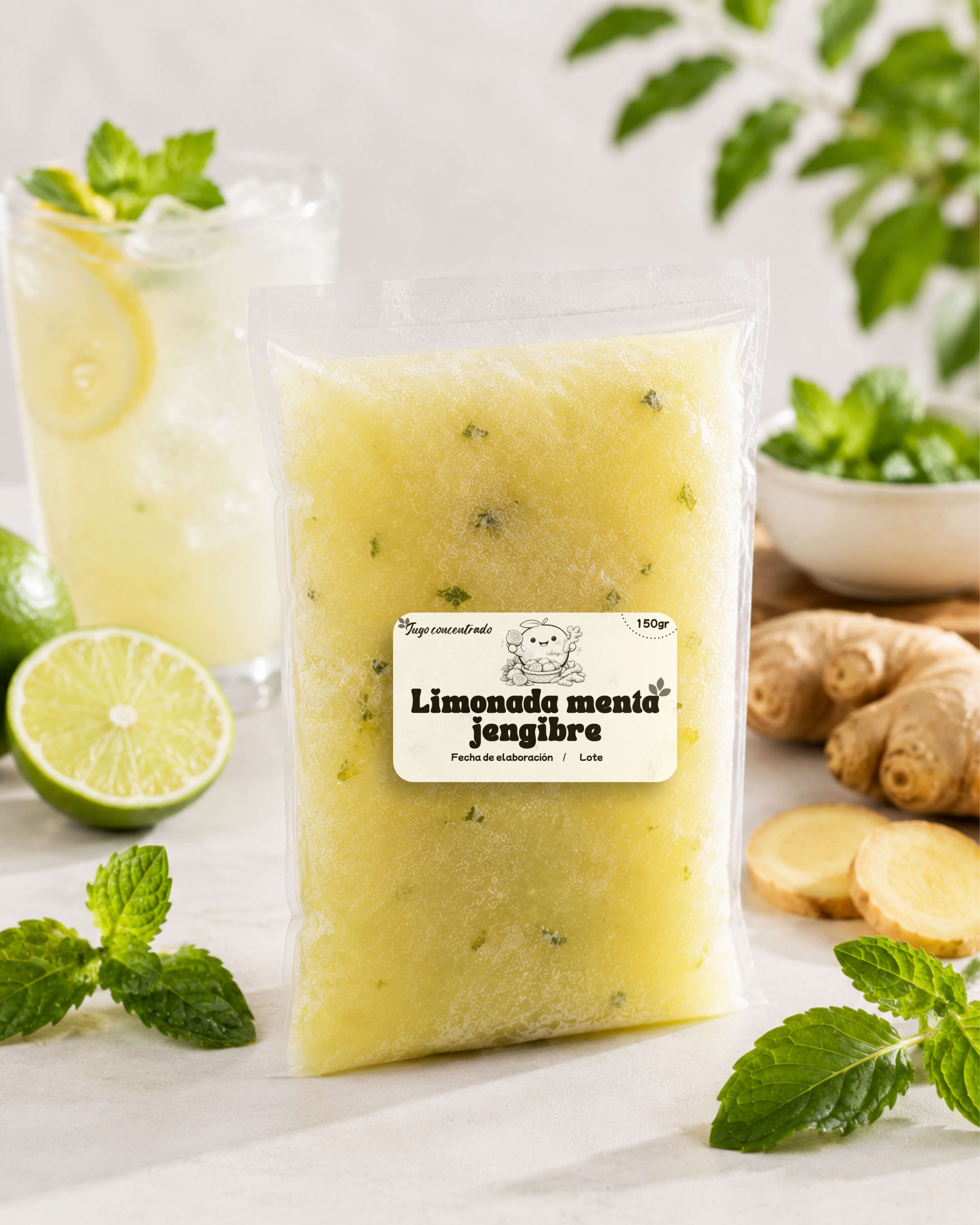 Limonada menta jengibre 150gr.