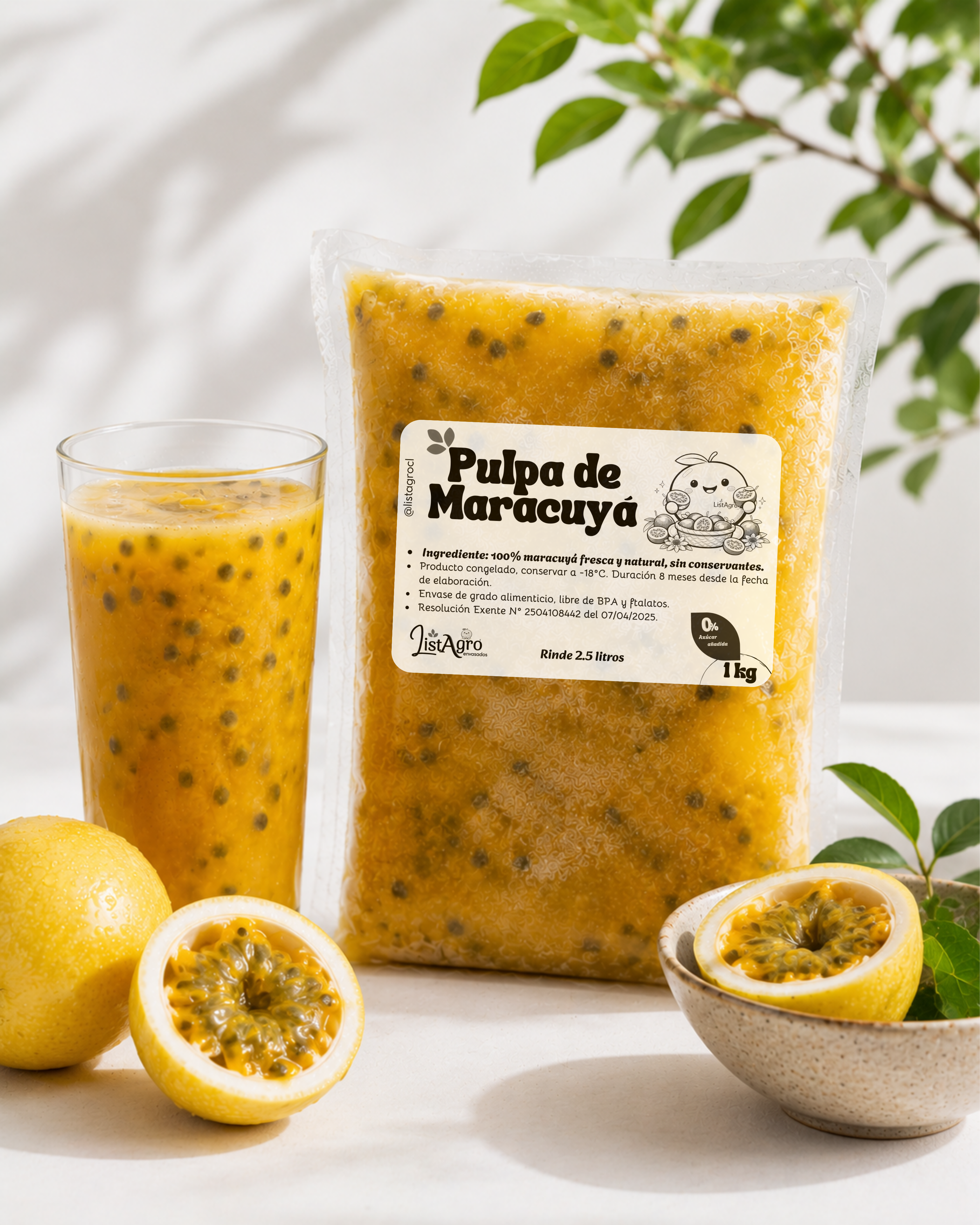Pulpa de Maracuyá con pepas 1kg