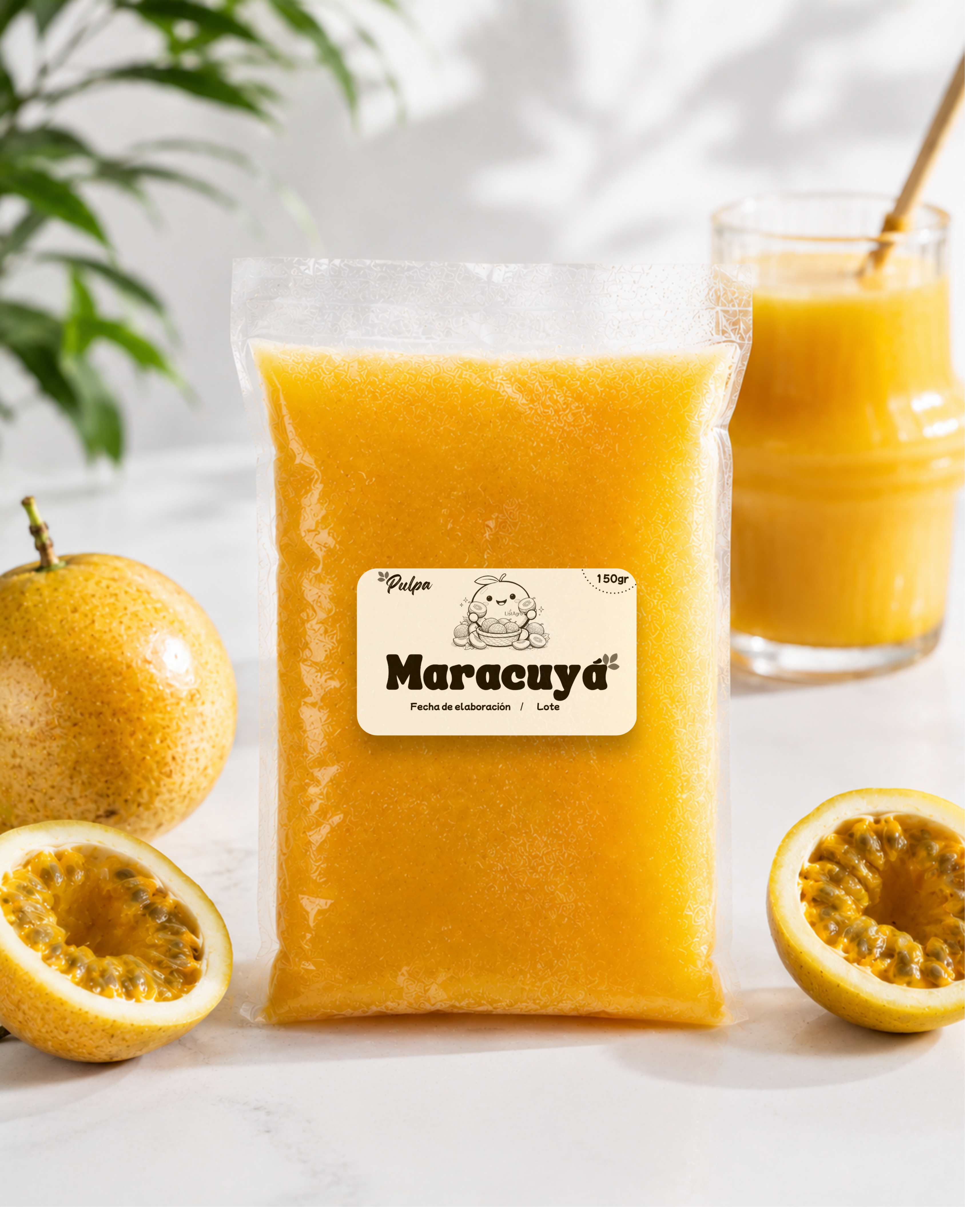 Pulpa de Maracuyá sin pepas 150gr.