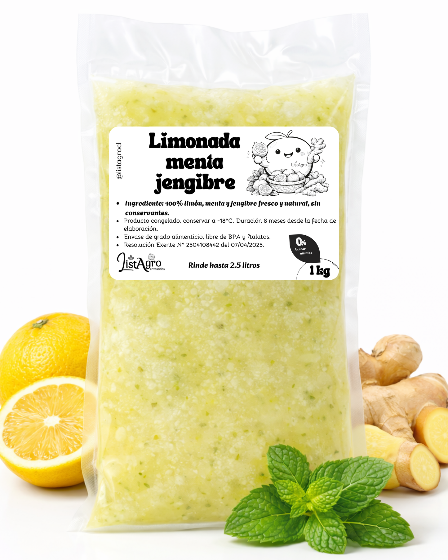 Limonada Menta Jengibre.